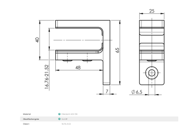 Edelstahl Glashalter Verbinder Gerade Winkel Ecke verstellbar 16,76-21 V4A V2A